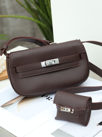 Moove Kelly torba od vršne slojevine bik kože – prava koža, ženska crossbody torba, mini pojas torba