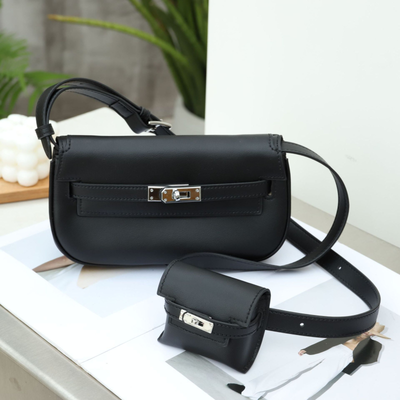 Moove Kelly torba od vršne slojevine bik kože – prava koža, ženska crossbody torba, mini pojas torba