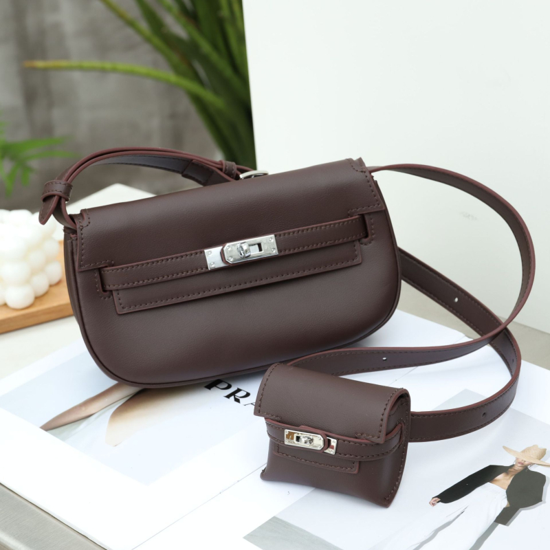 Moove Kelly torba od vršne slojevine bik kože – prava koža, ženska crossbody torba, mini pojas torba