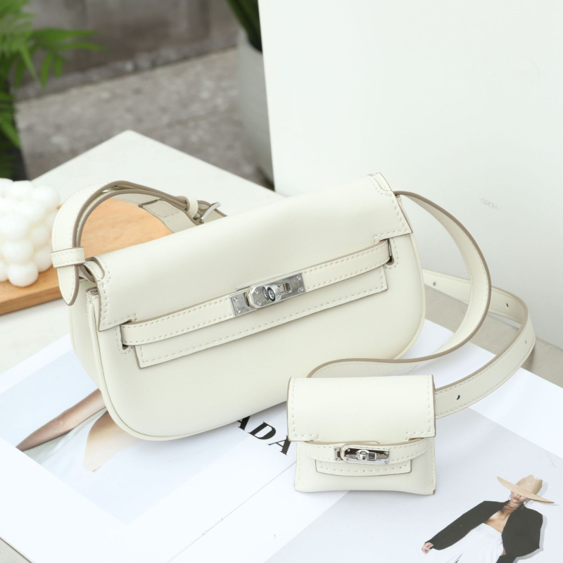 Moove Kelly torba od vršne slojevine bik kože – prava koža, ženska crossbody torba, mini pojas torba