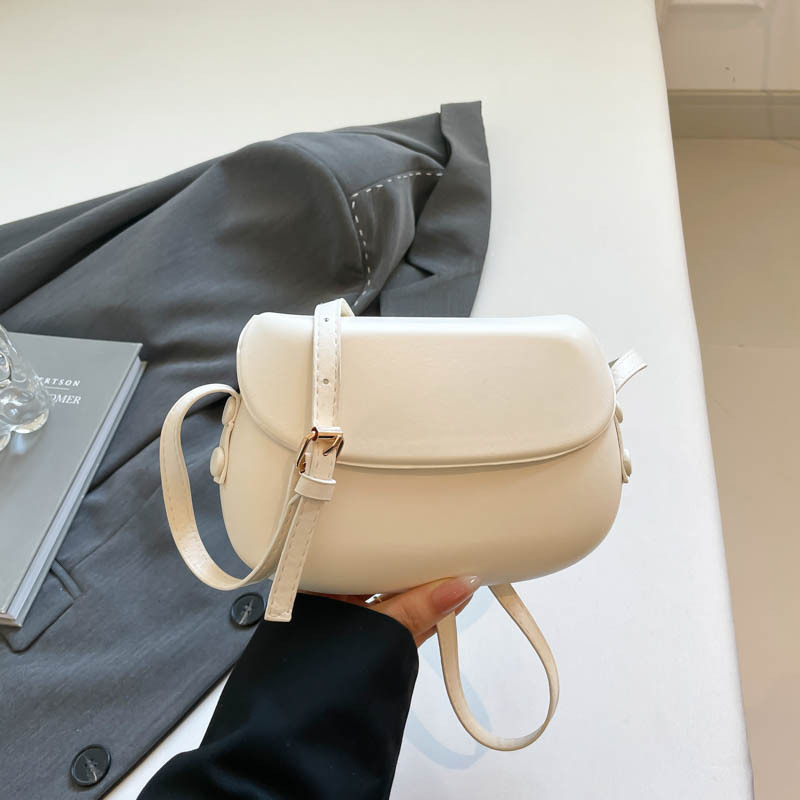 Crvena sedlovita crossbody torba, mala, PU koža, ljeto 2025, korejski retro stil, ženska torba za mobitel
