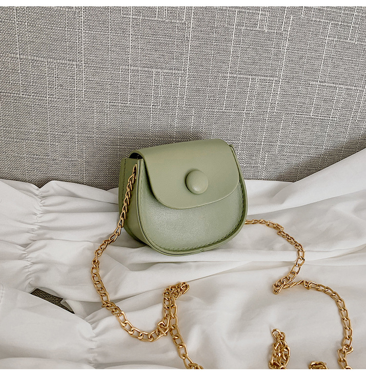 Mini ženska torbica s lancem, saddle stil, korejski dizajn, kompaktna crossbody torba za rame
