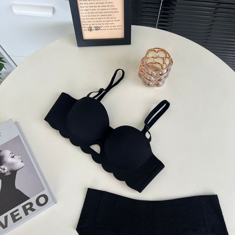311 Sutien bez naramenica, polu-kosarica, srednje debeli punjenje, Push-Up, bežični set