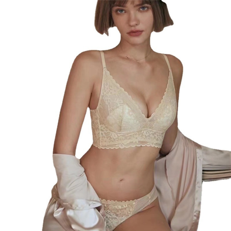 Bešavni grudnjak set s ultra-tankim oblikovanim košaricama za nježno podizanje i oblikovanje dojki, košarice 3/4
