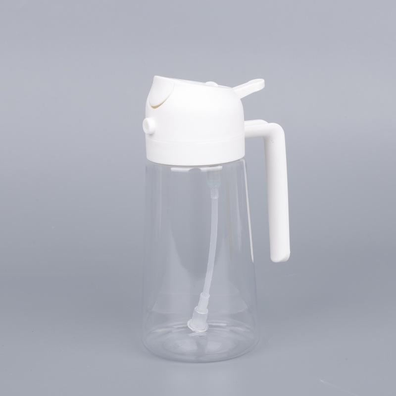 Stropitoare de ulei cu două funcții, pulverizator cu apăsare, recipient din plastic pentru bucătărie