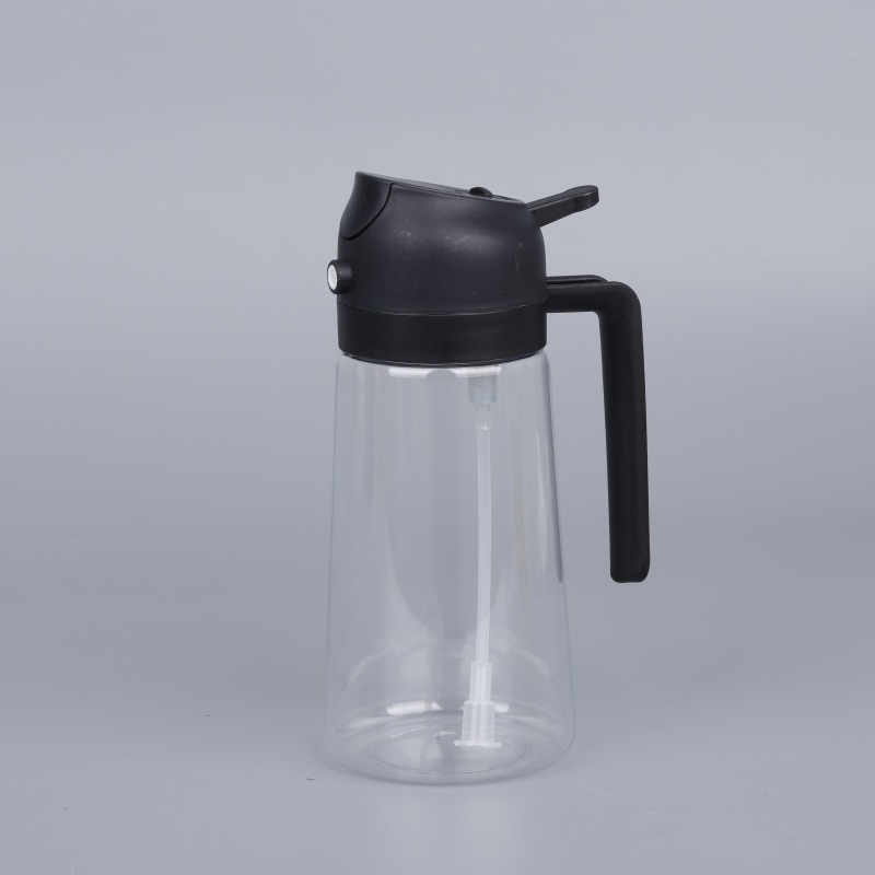 Stropitoare de ulei cu două funcții, pulverizator cu apăsare, recipient din plastic pentru bucătărie