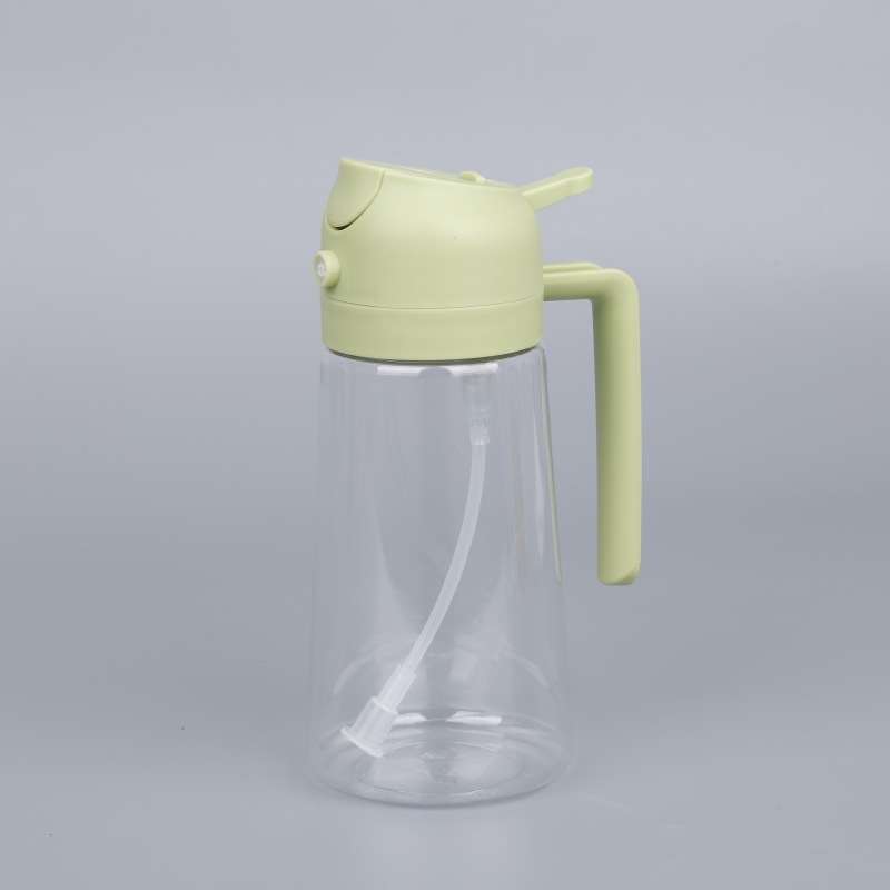 Stropitoare de ulei cu două funcții, pulverizator cu apăsare, recipient din plastic pentru bucătărie