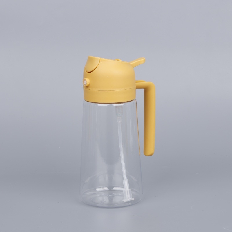 Stropitoare de ulei cu două funcții, pulverizator cu apăsare, recipient din plastic pentru bucătărie