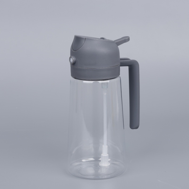 Stropitoare de ulei cu două funcții, pulverizator cu apăsare, recipient din plastic pentru bucătărie