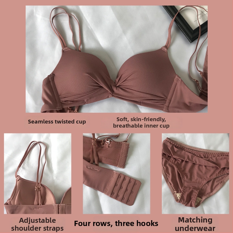Bezdrôtová push-up podprsenka so vzhľadom na pekný chrbát, tenké ramienka, košíky 3/4, nylon/elastán, pohodlné každodenné nosenie