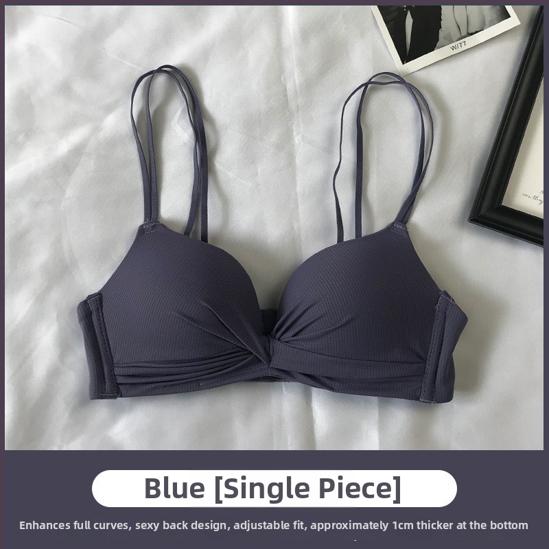 Bezdrôtová push-up podprsenka so vzhľadom na pekný chrbát, tenké ramienka, košíky 3/4, nylon/elastán, pohodlné každodenné nosenie