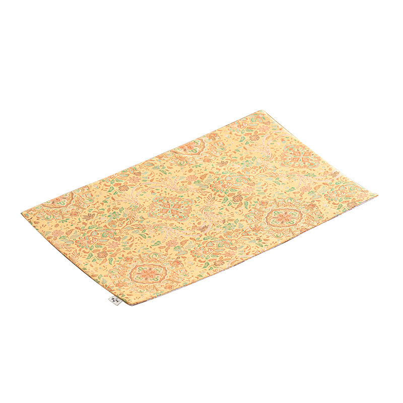 Covoraș de masă pentru ceai, dreptunghiular, broderie brocart auriu cu doi fenix, gros, izolație termică pentru ceai și suport pentru ceainic, accesorii textile