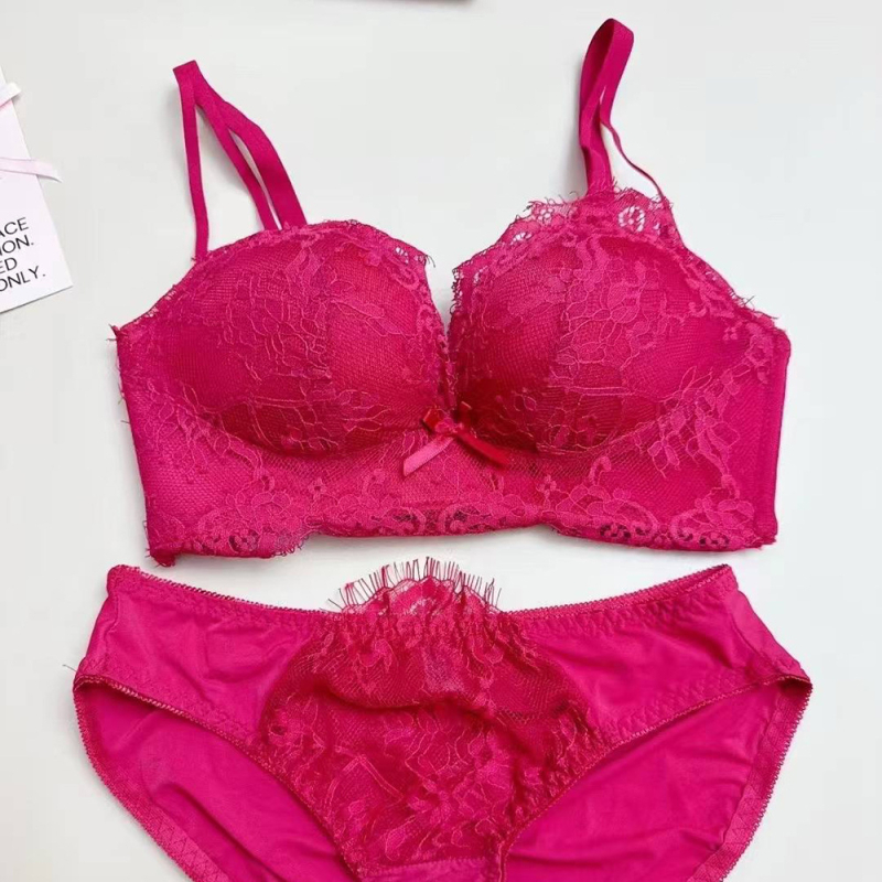 Čipkasti set grudnjaka za male grudi, 3/4 košarice, anti-sagging, seksi