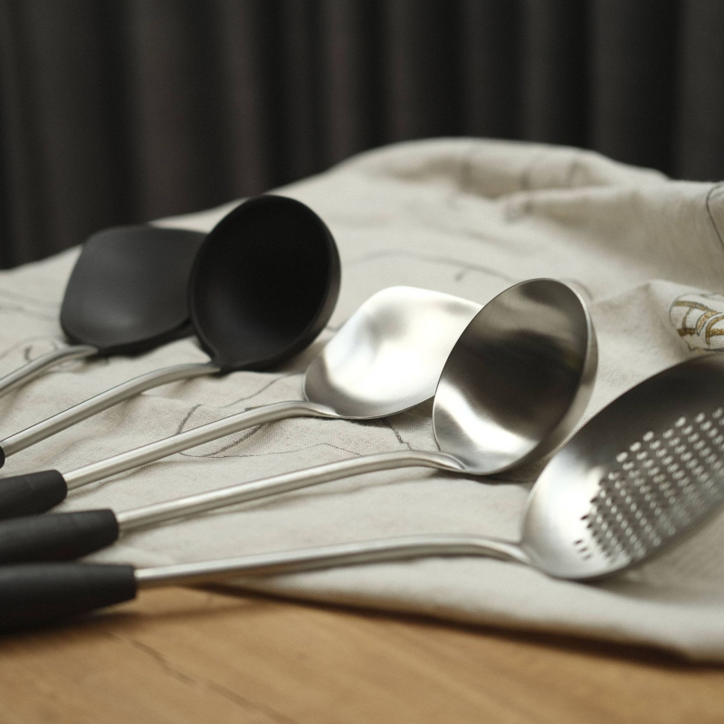 Set spatule din silicon alimentar cu spatulă din oțel inoxidabil – rezistente la temperaturi înalte pentru bucătărie
