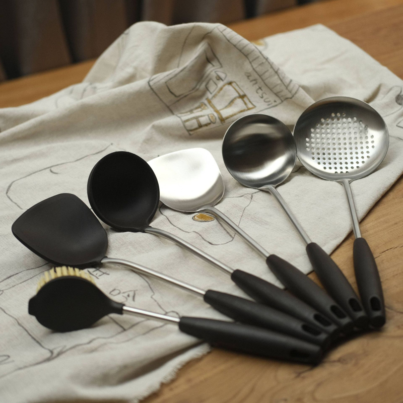 Set spatule din silicon alimentar cu spatulă din oțel inoxidabil – rezistente la temperaturi înalte pentru bucătărie