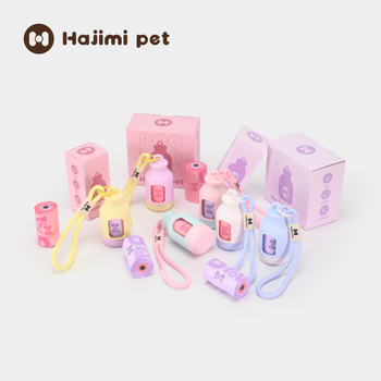 Hajimi Aparat pentru colectarea deșeurilor canine – pentru exterior și călătorii, design îngroșat, pungi biodegradabile bi-color