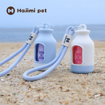 Hajimi Aparat pentru colectarea deșeurilor canine – pentru exterior și călătorii, design îngroșat, pungi biodegradabile bi-color
