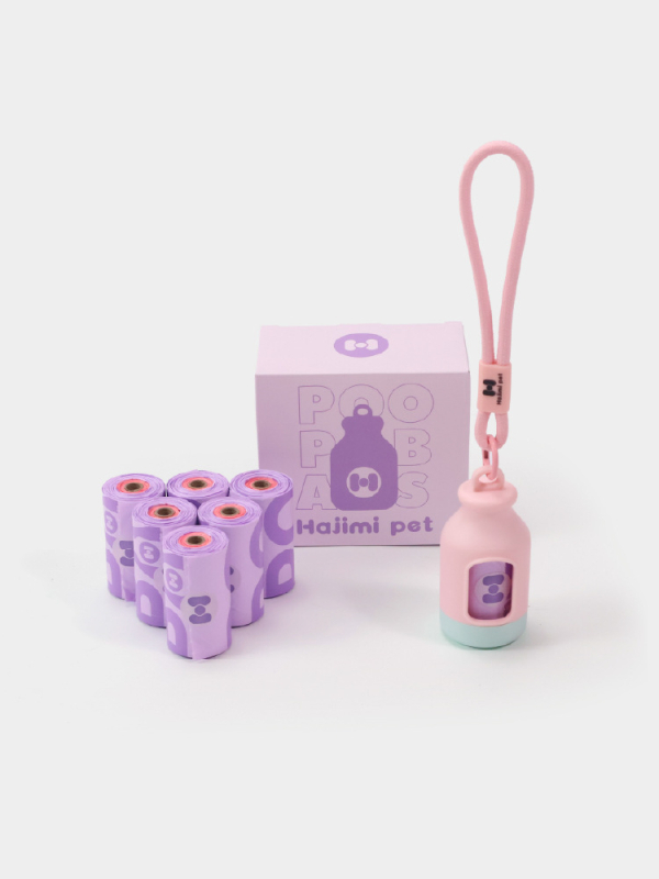 Hajimi Aparat pentru colectarea deșeurilor canine – pentru exterior și călătorii, design îngroșat, pungi biodegradabile bi-color