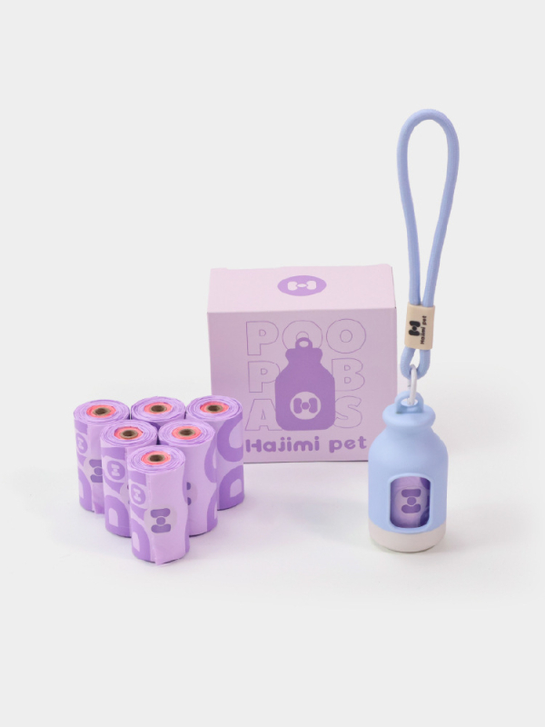 Hajimi Aparat pentru colectarea deșeurilor canine – pentru exterior și călătorii, design îngroșat, pungi biodegradabile bi-color