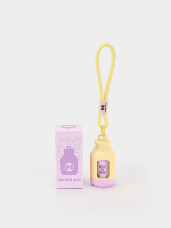 Hajimi Aparat pentru colectarea deșeurilor canine – pentru exterior și călătorii, design îngroșat, pungi biodegradabile bi-color