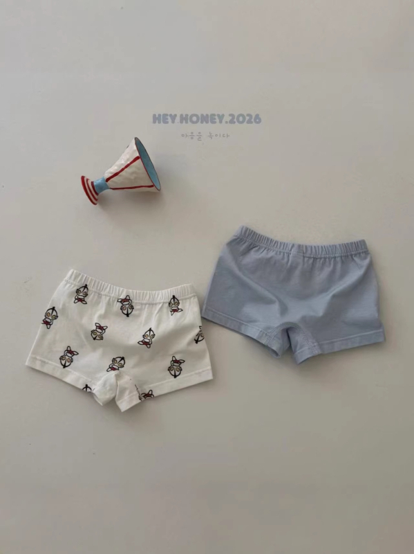 Chiloți din bumbac pentru copii, set de două piese, imprimeu cu personaje desen animate, Hey Honey26, pentru băieți și fete, vară.