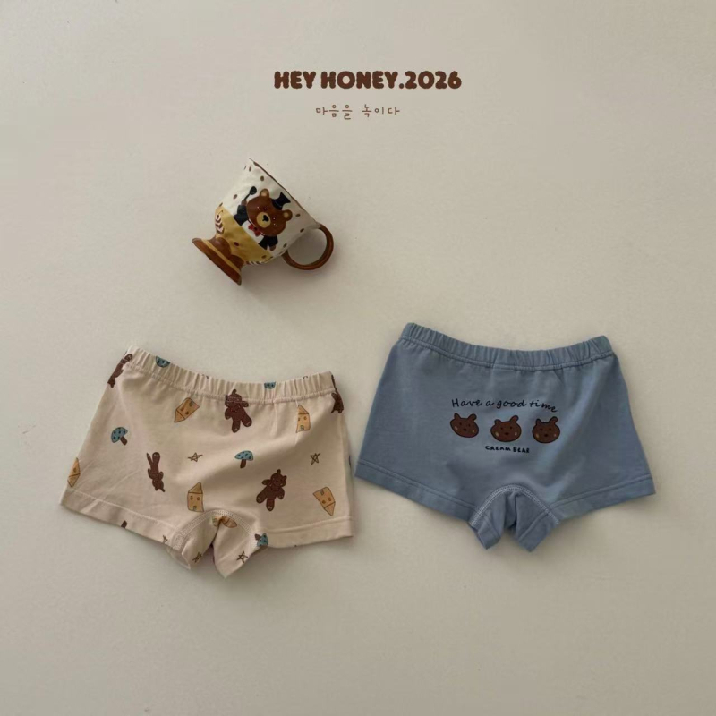 Chiloți din bumbac pentru copii, set de două piese, imprimeu cu personaje desen animate, Hey Honey26, pentru băieți și fete, vară.