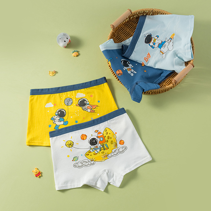 Boxeri din bumbac pentru băieți, respirabili, 3–8 ani (100–140 cm)