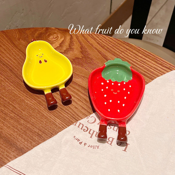 Ins farfurioare ceramice mici cu fructe în stil desen animat pentru sosuri de hot pot — serie