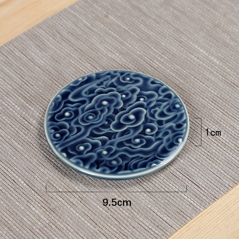 Suport ceramic pentru ceai și suport pentru ceașcă, ceremonie Kung Fu, bază izolatoare pentru ceainic și accesorii pentru setul de ceai chinezesc