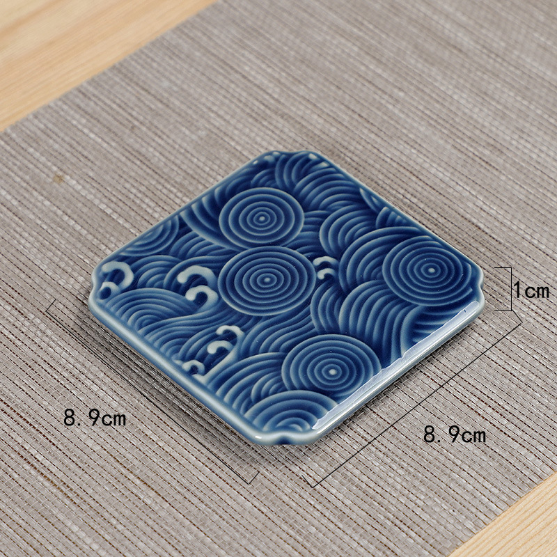 Suport ceramic pentru ceai și suport pentru ceașcă, ceremonie Kung Fu, bază izolatoare pentru ceainic și accesorii pentru setul de ceai chinezesc