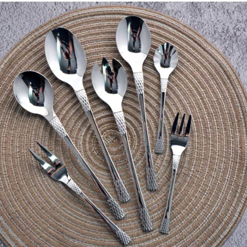 Set de tacâmuri din oțel inoxidabil, 72 de piese, cutie cadou – tacâmuri de stil occidental: cuțit, furcă și lingură, oțel inoxidabil 304, finisaj oglindă