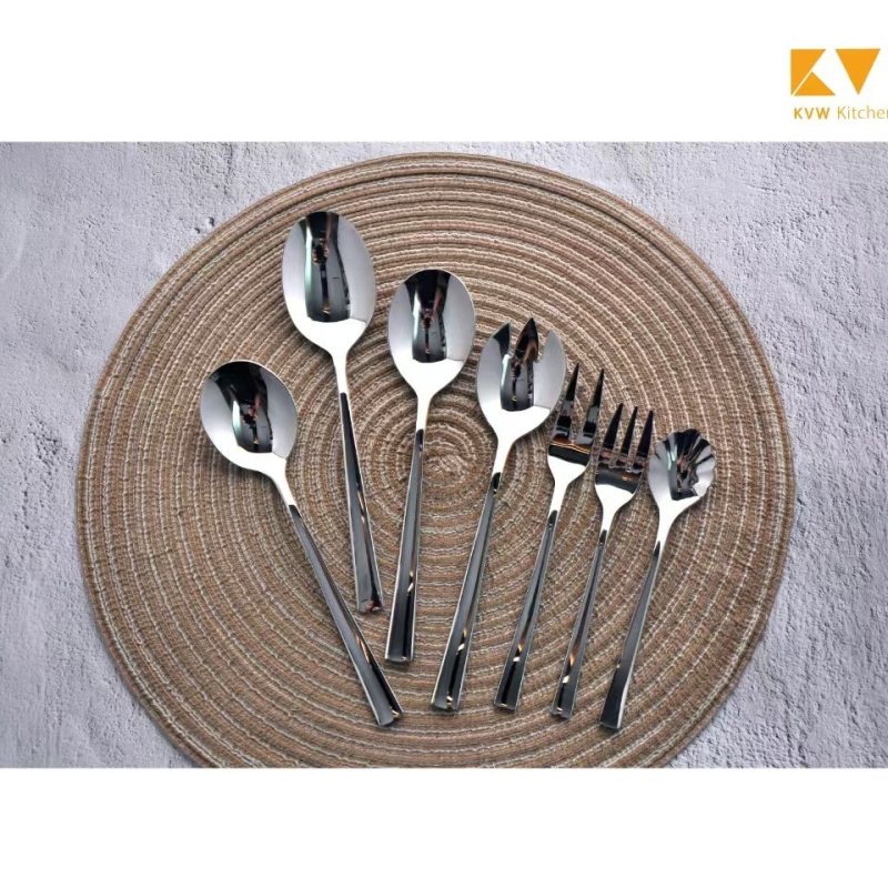 Set de tacâmuri din oțel inoxidabil, 72 de piese, cutie cadou – tacâmuri de stil occidental: cuțit, furcă și lingură, oțel inoxidabil 304, finisaj oglindă