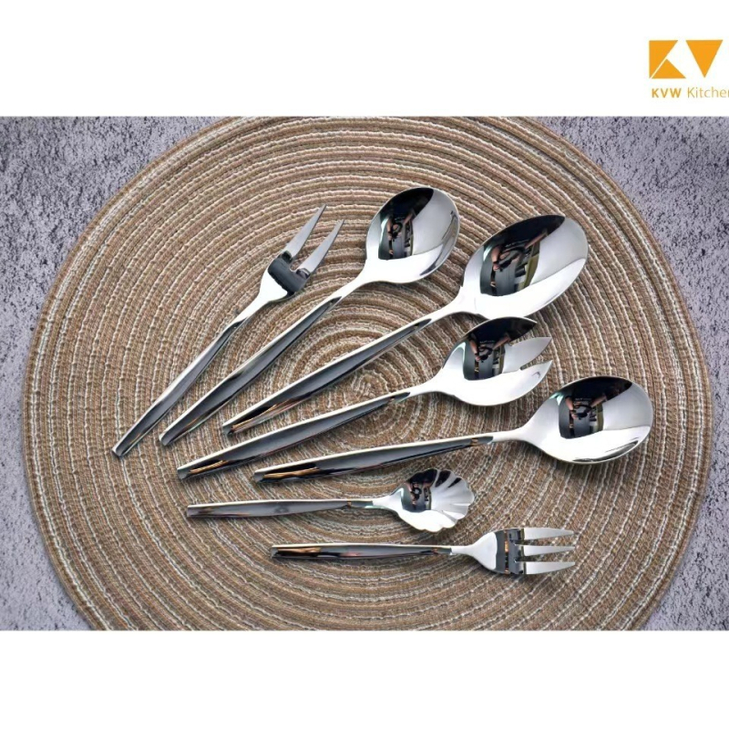 Set de tacâmuri din oțel inoxidabil, 72 de piese, cutie cadou – tacâmuri de stil occidental: cuțit, furcă și lingură, oțel inoxidabil 304, finisaj oglindă