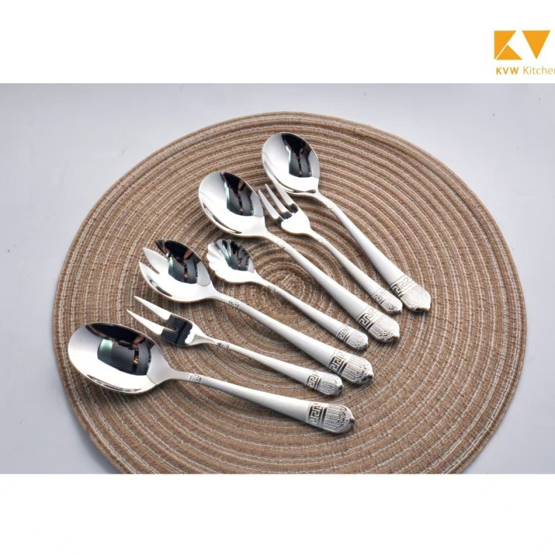 Set de tacâmuri din oțel inoxidabil, 72 de piese, cutie cadou – tacâmuri de stil occidental: cuțit, furcă și lingură, oțel inoxidabil 304, finisaj oglindă