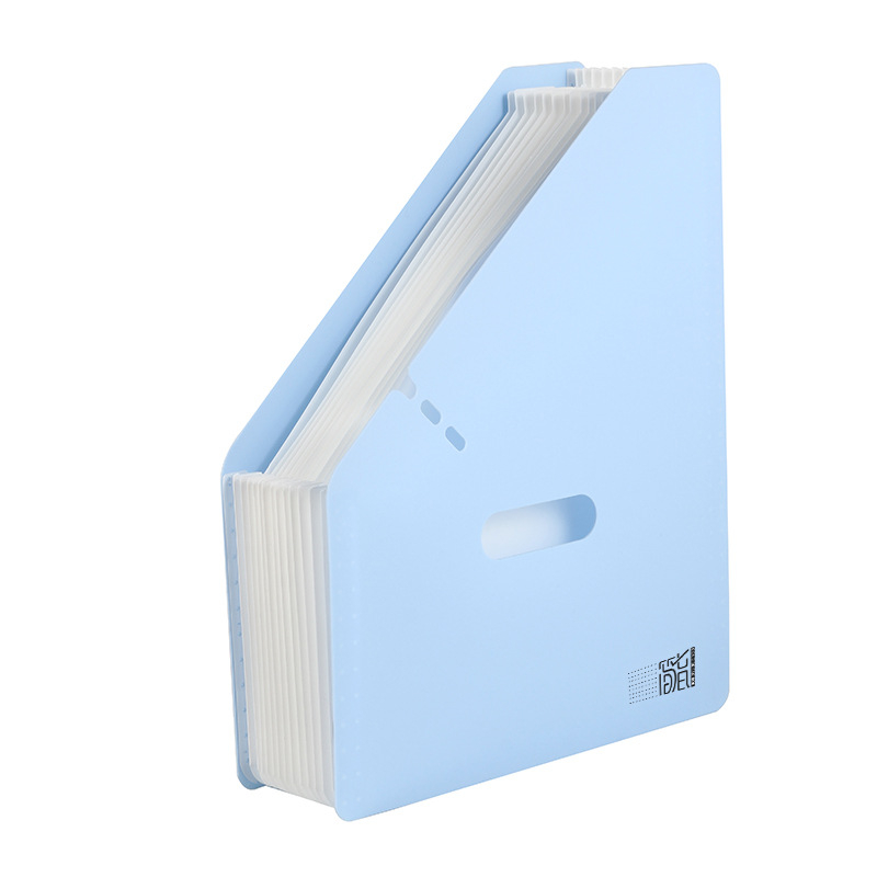 Organizator de fișiere A4 pe birou, vertical, cu deschidere înclinată, dosar acordeon cu mai multe straturi pentru elevi