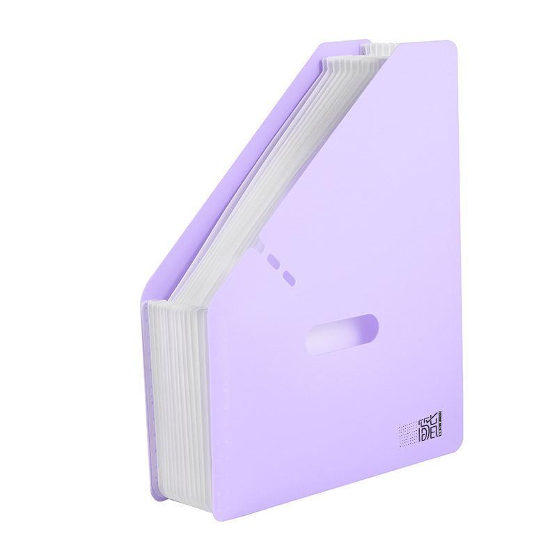 Organizator de fișiere A4 pe birou, vertical, cu deschidere înclinată, dosar acordeon cu mai multe straturi pentru elevi