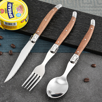 Set cuțite și furculițe pentru steak, stil franțuzesc, tacâmuri occidentale elegante pentru hoteluri
