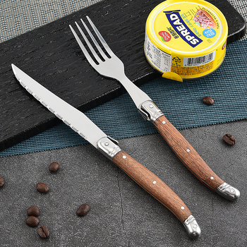 Set cuțite și furculițe pentru steak, stil franțuzesc, tacâmuri occidentale elegante pentru hoteluri