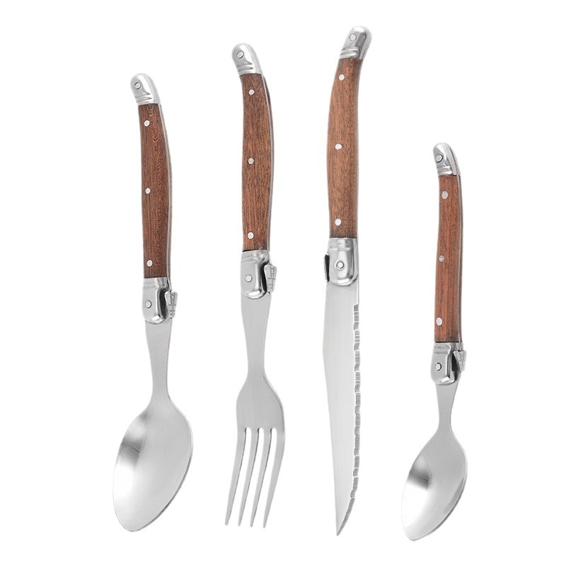 Set cuțite și furculițe pentru steak, stil franțuzesc, tacâmuri occidentale elegante pentru hoteluri