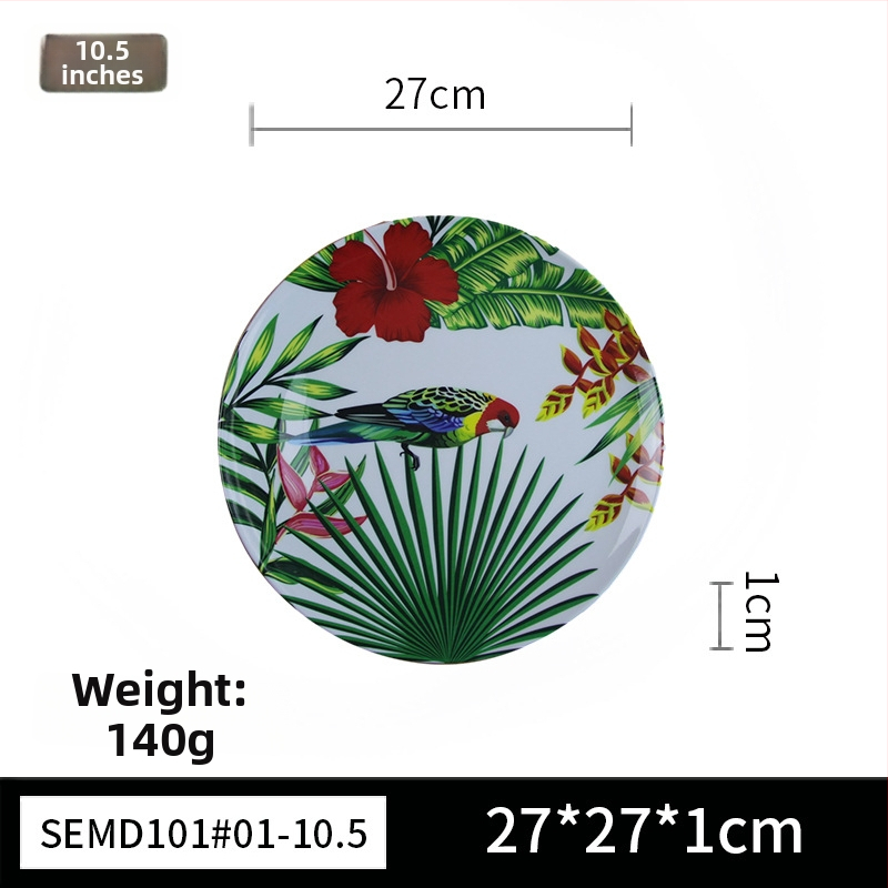 Set de veselă din melamină, farfurii rotunde cu model floral, inspirat de Instagram, de înaltă calitate, personalizabil