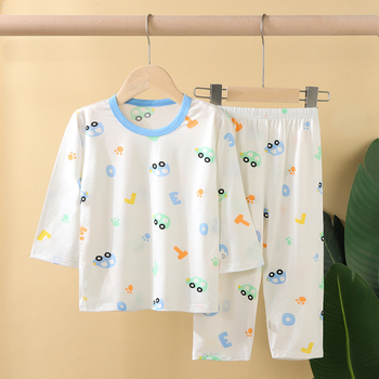 Dječje ljetne pidžame od Tencel Lyocell – unisex s dugim rukavima, kućna odjeća za djecu 3–8 godina, uzorci: životinje, pruge, crtići, avatar