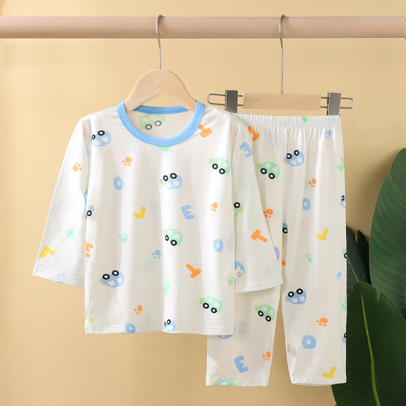 Dječje ljetne pidžame od Tencel Lyocell – unisex s dugim rukavima, kućna odjeća za djecu 3–8 godina, uzorci: životinje, pruge, crtići, avatar
