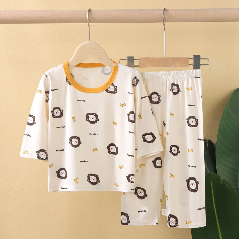 Dječje ljetne pidžame od Tencel Lyocell – unisex s dugim rukavima, kućna odjeća za djecu 3–8 godina, uzorci: životinje, pruge, crtići, avatar