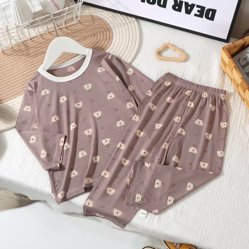 Dječje ljetne pidžame od Tencel Lyocell – unisex s dugim rukavima, kućna odjeća za djecu 3–8 godina, uzorci: životinje, pruge, crtići, avatar