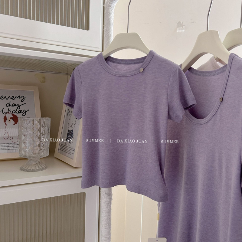 Σετ T‑shirt και παντελόνι για παιδιά και γονείς, καλοκαιρινό, έναχρωμο, βαμβάκι 100%, κοντό μανίκι, 2 τεμάχια - 32826