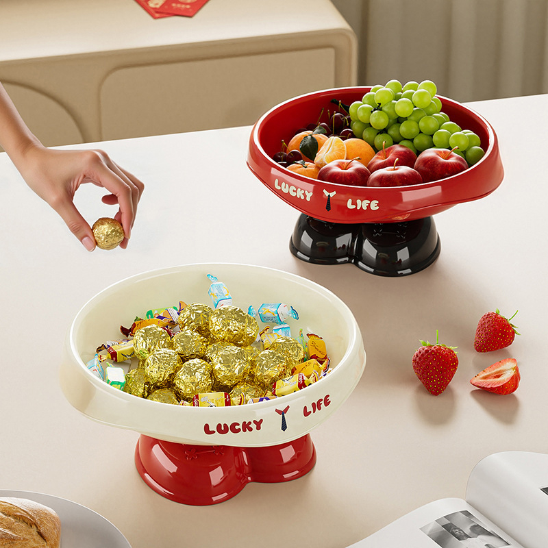 Tava de fructe pentru living – design nou, stil lux ușor pentru masă de cafea, farfurie de fructe de înaltă calitate, potrivită pentru bomboane și fructe uscate