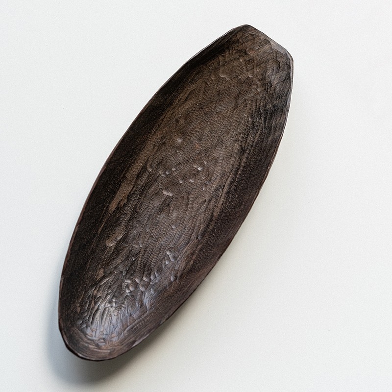 Set de ceai din Purple Sandalwood - lemn masiv, cu capac, suport pentru capac și linguriță de ceai pliabilă