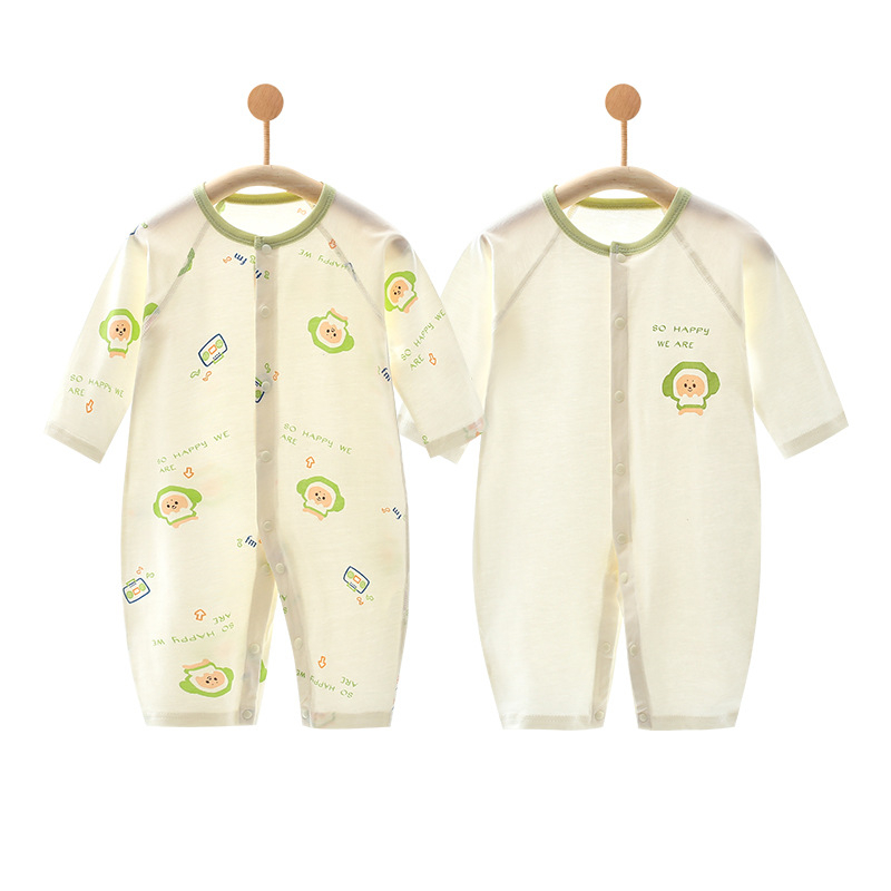 Nou-născuți: body de vară din bumbac subțire, 100% bumbac, mâneci lungi, unisex, 0–12 luni