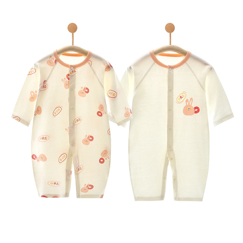 Nou-născuți: body de vară din bumbac subțire, 100% bumbac, mâneci lungi, unisex, 0–12 luni