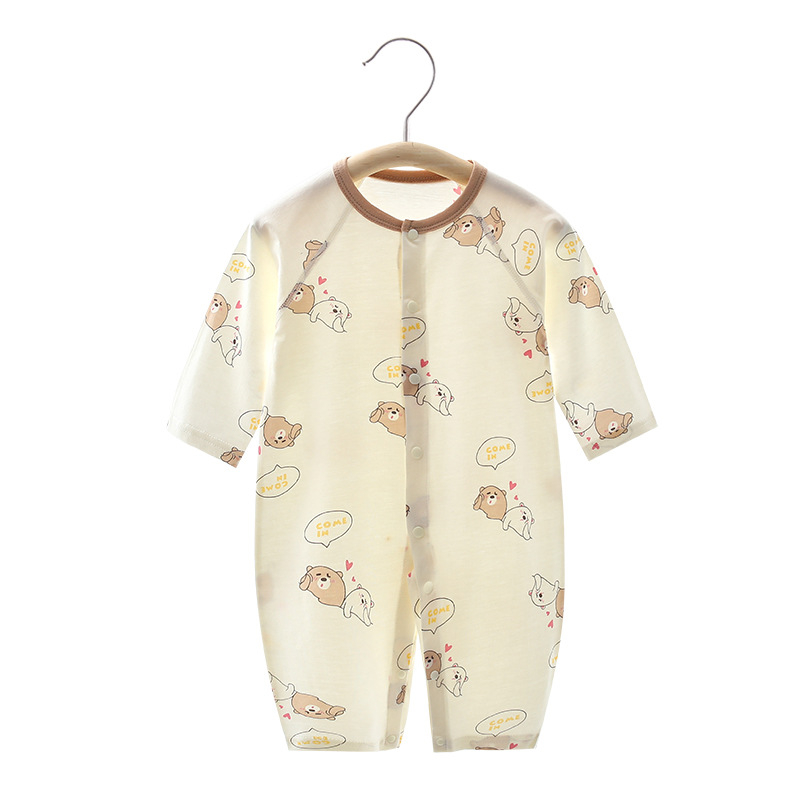 Nou-născuți: body de vară din bumbac subțire, 100% bumbac, mâneci lungi, unisex, 0–12 luni